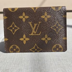 Louis Vuitton Brown and Gold Monogram Card Holder